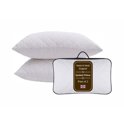 Luxury Quilted Pillows – Premium Hotel Quality, Ultra Soft & Supportive – Pack of 2 or 4″